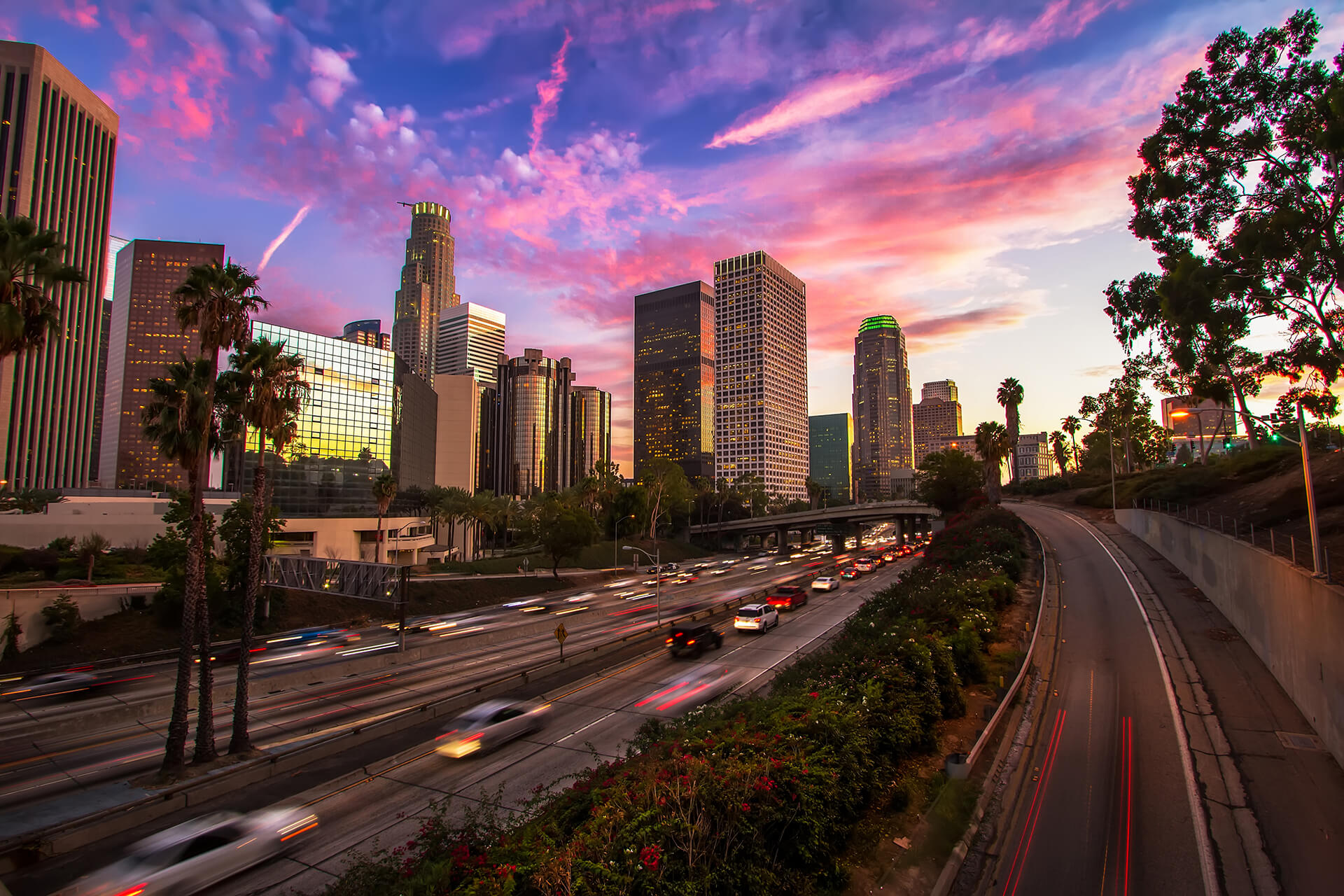 Los Angeles Skyline Traffic